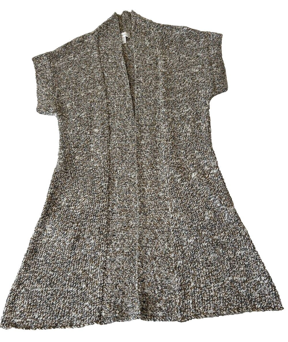 Susan Bristol Women's Alpaca Blend Knit Vest Sz L Brown Marled Sweater Y2K 70s